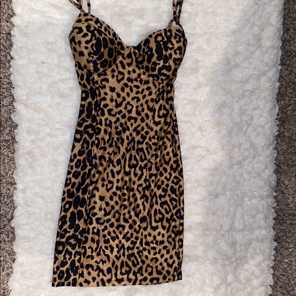 Cheetah print dress.